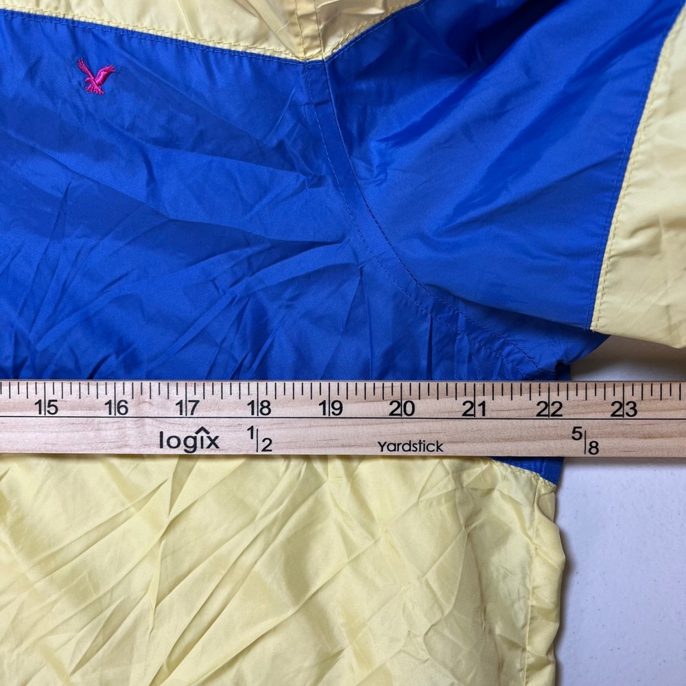 American Eagle Outfitters Y2K Hooded Windbreaker Jacket Size XL Embroidered Logo - Picture 7 of 9